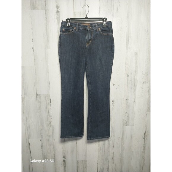 David Kahn Jeans Dark Wash Straight Leg Blue Jeans, Size 4P 4 Petite - Picture 1 of 8